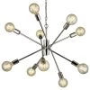 Fife 10-Light Polished Nickel Sputnik Chandelier with G30 Vintage Bulbs by Home Decorators Collection