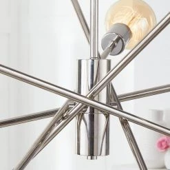 Fife 10-Light Polished Nickel Sputnik Chandelier with G30 Vintage Bulbs by Home Decorators Collection -Outlet Home Decorators Collection Store polished nickel home decorators collection chandeliers hd 1690 i a0 1000