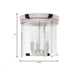 10 in. 3-Light Polished Nickel Round Modern Ceiling Light Flush Mount with Clear Glass by Home Decorators Collection 22 10 in. 3-Light Polished Nickel Round Modern Ceiling Light Flush Mount with Clear Glass by Home Decorators Collection -Outlet Home Decorators Collection Store polished nickel home decorators collection flush mount lights hb1079 326 4f 1000