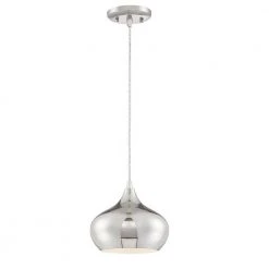 1-Light Polished Nickel Mini Pendant by Home Decorators Collection -Outlet Home Decorators Collection Store polished nickel home decorators collection pendant lights 27072 1d 1000