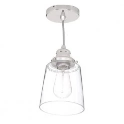 Melton 1-Light Polished Nickel Pendant with Clear Glass Shade and Silver Cord by Home Decorators Collection 17 Melton 1-Light Polished Nickel Pendant with Clear Glass Shade and Silver Cord by Home Decorators Collection -Outlet Home Decorators Collection Store polished nickel home decorators collection pendant lights 7435p 32 1d 1000