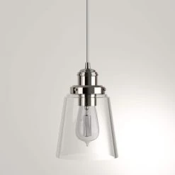 Melton 1-Light Polished Nickel Pendant with Clear Glass Shade and Silver Cord by Home Decorators Collection 23 Melton 1-Light Polished Nickel Pendant with Clear Glass Shade and Silver Cord by Home Decorators Collection -Outlet Home Decorators Collection Store polished nickel home decorators collection pendant lights 7435p 32 31 1000