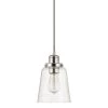 Melton 1-Light Polished Nickel Pendant with Clear Glass Shade and Silver Cord by Home Decorators Collection -Outlet Home Decorators Collection Store polished nickel home decorators collection pendant lights 7435p 32 64 1000