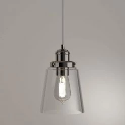 Melton 1-Light Polished Nickel Pendant with Clear Glass Shade and Silver Cord by Home Decorators Collection 22 Melton 1-Light Polished Nickel Pendant with Clear Glass Shade and Silver Cord by Home Decorators Collection -Outlet Home Decorators Collection Store polished nickel home decorators collection pendant lights 7435p 32 d4 1000