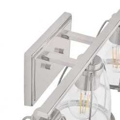 Brooke Park 24 in. 3-Light Polished Nickel Industrial Bathroom Vanity Light with Clear Glass Shades by Home Decorators Collection -Outlet Home Decorators Collection Store polished nickel home decorators collection vanity lighting 1027hdcpndi 66 1000