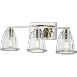 Brooke Park 24 in. 3-Light Polished Nickel Industrial Bathroom Vanity Light with Clear Glass Shades by Home Decorators Collection -Outlet Home Decorators Collection Store polished nickel home decorators collection vanity lighting 1027hdcpndi 77 1000
