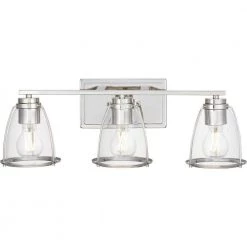 Brooke Park 24 in. 3-Light Polished Nickel Industrial Bathroom Vanity Light with Clear Glass Shades by Home Decorators Collection -Outlet Home Decorators Collection Store polished nickel home decorators collection vanity lighting 1027hdcpndi c3 1000