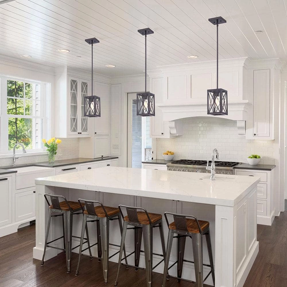 Harwood 1-Light Royal Bronze Mini-Pendant with Cage Design Shade by Home Decorators Collection 8 Harwood 1-Light Royal Bronze Mini-Pendant with Cage Design Shade by Home Decorators Collection - Image 6