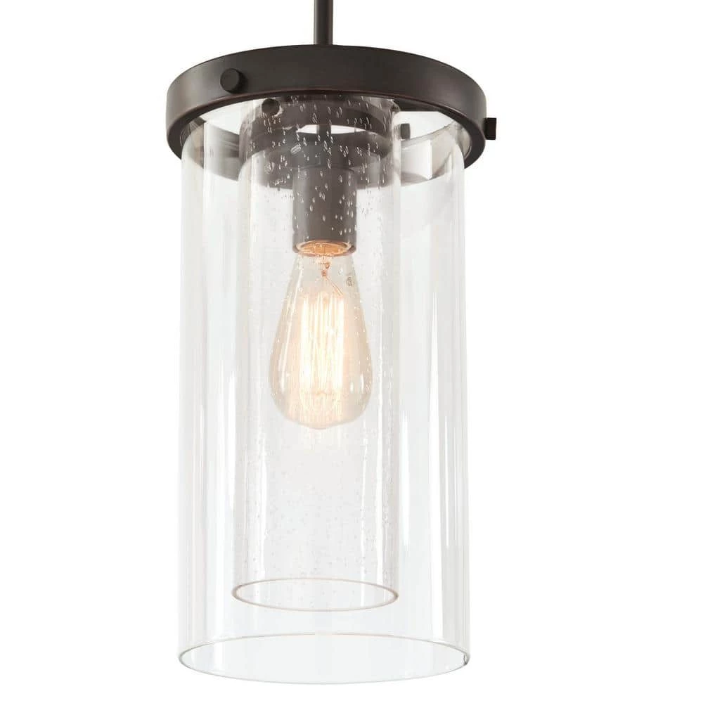 1-Light Royal Bronze Mini Pendant with Dual Glass Shades by Home Decorators Collection 12 1-Light Royal Bronze Mini Pendant with Dual Glass Shades by Home Decorators Collection - Image 10