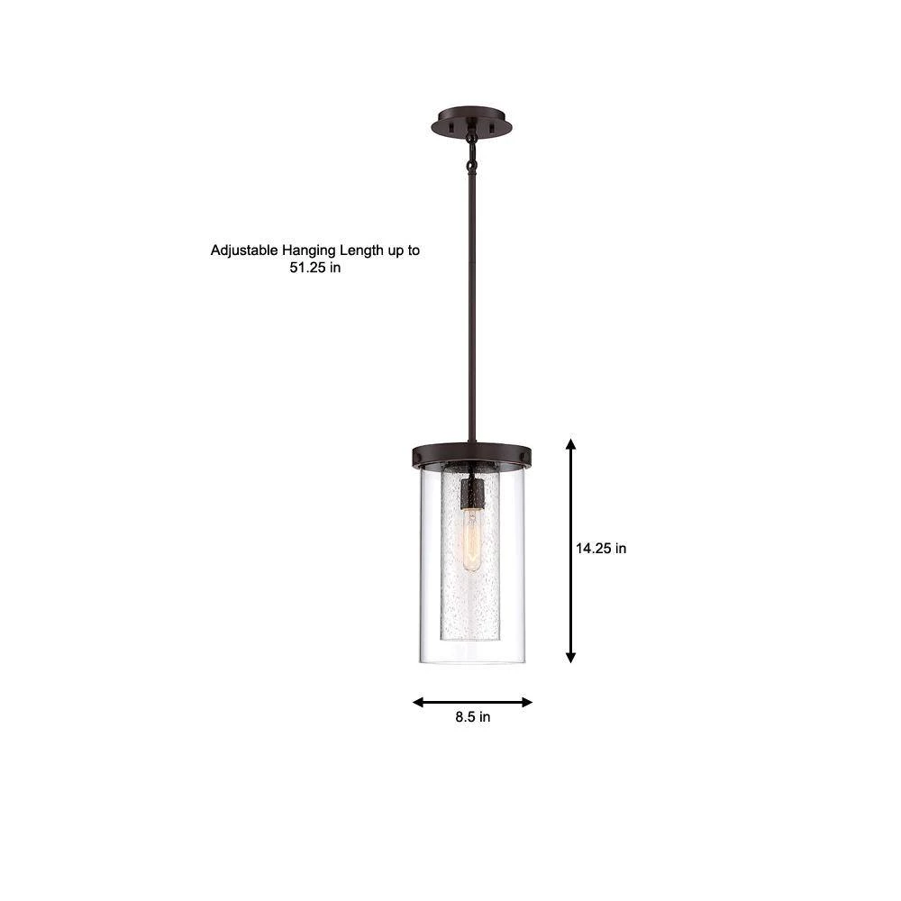 1-Light Royal Bronze Mini Pendant with Dual Glass Shades by Home Decorators Collection 5 1-Light Royal Bronze Mini Pendant with Dual Glass Shades by Home Decorators Collection - Image 3