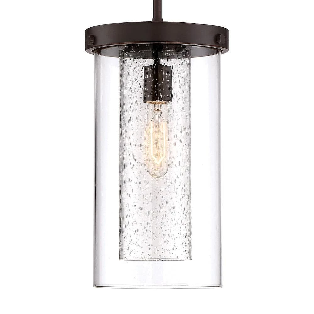1-Light Royal Bronze Mini Pendant with Dual Glass Shades by Home Decorators Collection 8 1-Light Royal Bronze Mini Pendant with Dual Glass Shades by Home Decorators Collection - Image 6