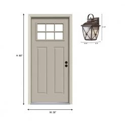 Springbrook 15 in. Rustic 1-Light Outdoor Wall Lamp with Clear Water Glass Shade by Home Decorators Collection -Outlet Home Decorators Collection Store rustic home decorators collection outdoor sconces hb7087 314 40 1000