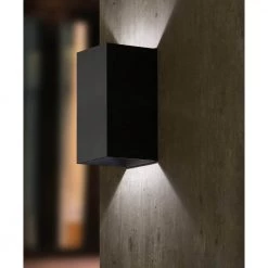 Greeleyville 1-Light Sand Black Outdoor Integrated LED Wall Lantern Sconce by Home Decorators Collection -Outlet Home Decorators Collection Store sand black home decorators collection outdoor sconces 23751 1f 1000