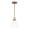 Clermont 1-Light Satin Brass Shaded Pendant Light with Milk Glass Shade by Home Decorators Collection -Outlet Home Decorators Collection Store satin brass home decorators collection chandeliers 6001281 848 64 1000