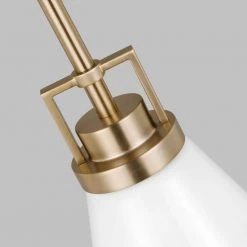 Clermont 1-Light Satin Brass Shaded Pendant Light with Milk Glass Shade by Home Decorators Collection -Outlet Home Decorators Collection Store satin brass home decorators collection chandeliers 6001281 848 c3 1000