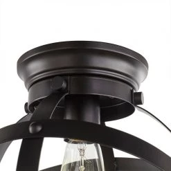 Kerby 10.5 in. 1-Light Rustic Industrial Satin Bronze Flush Mount Ceiling Light by Home Decorators Collection 14 Kerby 10.5 in. 1-Light Rustic Industrial Satin Bronze Flush Mount Ceiling Light by Home Decorators Collection -Outlet Home Decorators Collection Store satin bronze home decorators collection flush mount lights hb1080 34 66 1000