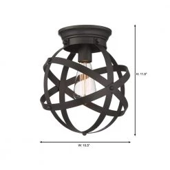 Kerby 10.5 in. 1-Light Rustic Industrial Satin Bronze Flush Mount Ceiling Light by Home Decorators Collection 12 Kerby 10.5 in. 1-Light Rustic Industrial Satin Bronze Flush Mount Ceiling Light by Home Decorators Collection -Outlet Home Decorators Collection Store satin bronze home decorators collection flush mount lights hb1080 34 a0 1000