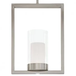 7-Watt Satin Nickel Integrated LED Pendant by Home Decorators Collection -Outlet Home Decorators Collection Store satin nickel home decorators collection pendant lights 34038 hbon 4f 1000