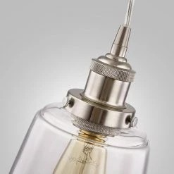 6 in. Satin Nickel Mini Pendant with Clear Glass Shade by Home Decorators Collection 20 6 in. Satin Nickel Mini Pendant with Clear Glass Shade by Home Decorators Collection -Outlet Home Decorators Collection Store satin nickel home decorators collection pendant lights hd 1820sn 44 1000