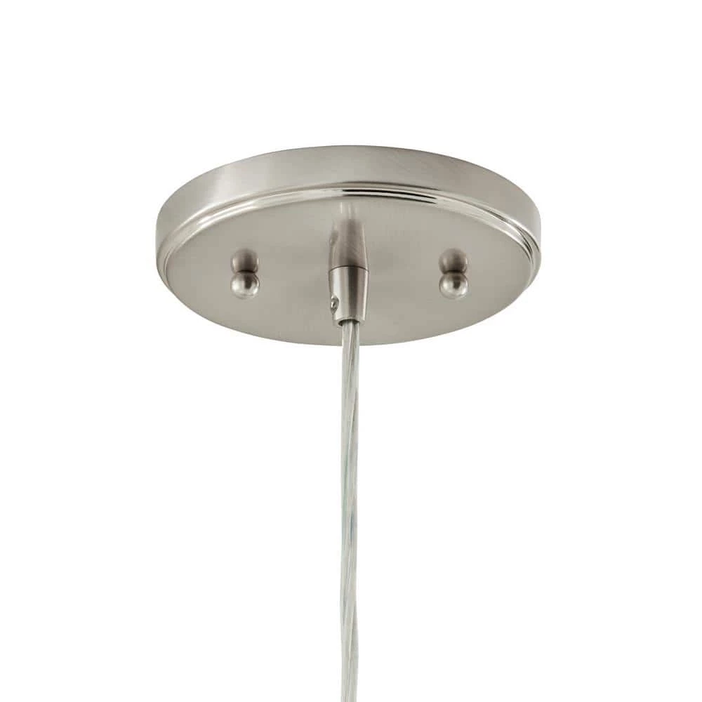 6 in. Satin Nickel Mini Pendant with Clear Glass Shade by Home Decorators Collection 9 6 in. Satin Nickel Mini Pendant with Clear Glass Shade by Home Decorators Collection - Image 7