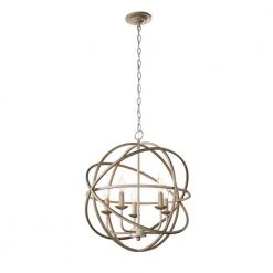 Sarolta Sands 5-Light Antique Silver Orb Chandelier for Dining Room by Home Decorators Collection -Outlet Home Decorators Collection Store silver home decorators collection chandeliers lsa 55607 4f 1000