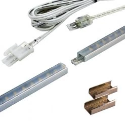 12 in. Long Fineline LED Stick Light 2.4 Watt 12 Volt DC in Matte Nickel by Home Decorators Collection