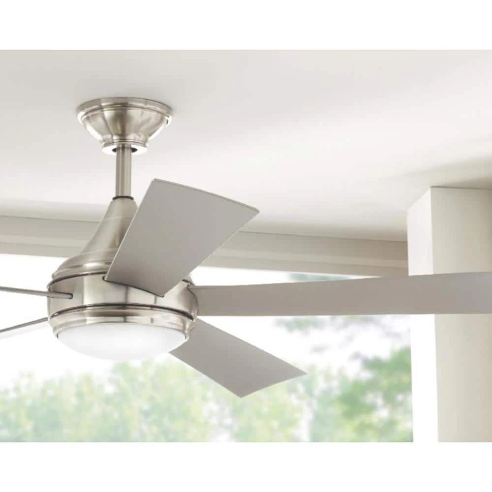 Hanlon 52 in. Integrated LED Indoor/Outdoor Stainless Steel Ceiling Fan with Light Kit and Wall Control by Home Decorators Collection 5 Hanlon 52 in. Integrated LED Indoor/Outdoor Stainless Steel Ceiling Fan with Light Kit and Wall Control by Home Decorators Collection - Image 3