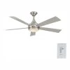 Hanlon 52 in. Integrated LED Indoor/Outdoor Stainless Steel Ceiling Fan with Light Kit and Wall Control by Home Decorators Collection 2 Hanlon 52 in. Integrated LED Indoor/Outdoor Stainless Steel Ceiling Fan with Light Kit and Wall Control by Home Decorators Collection -Outlet Home Decorators Collection Store stainless steel home decorators collection ceiling fans with lights yg533 sst bn 64 1000