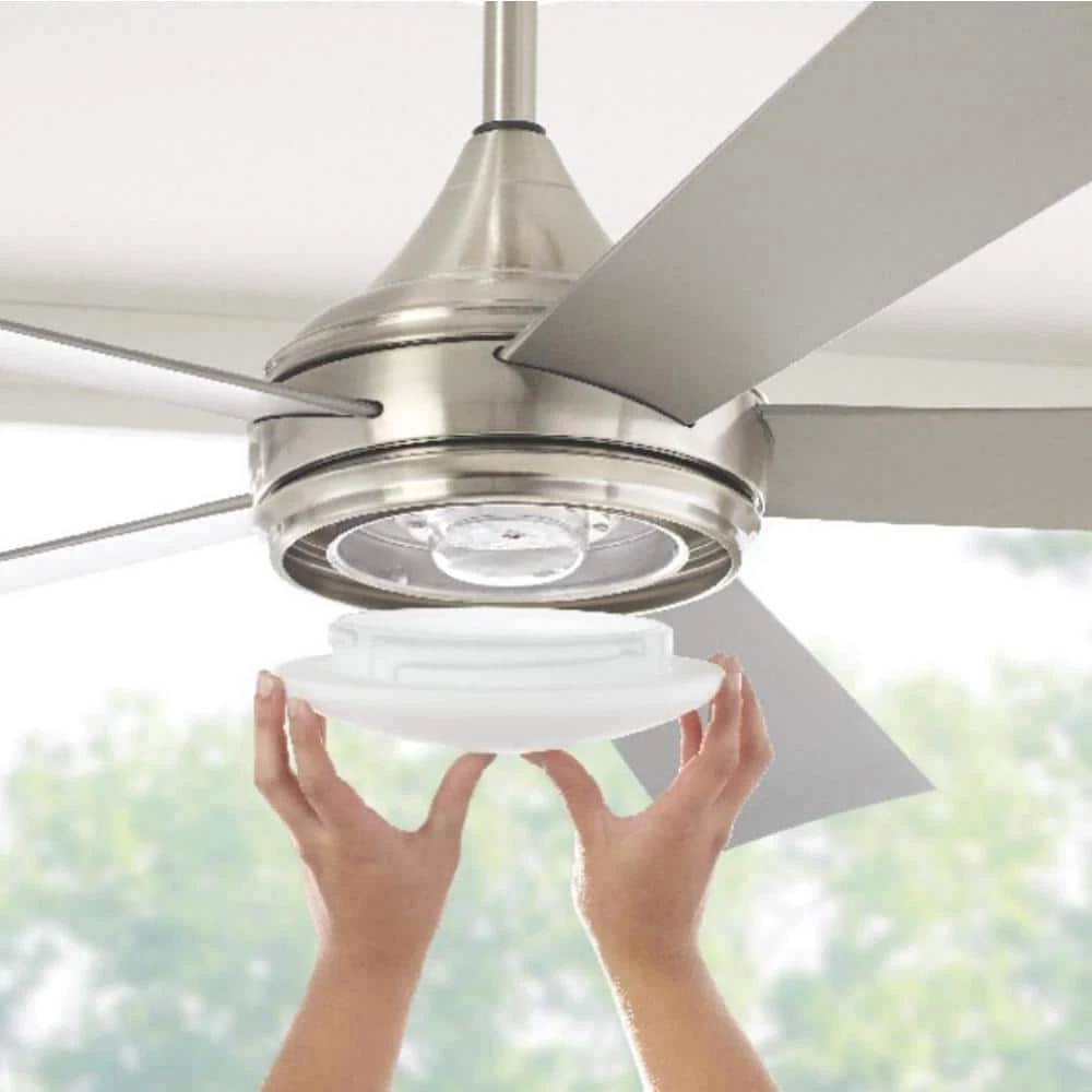 Hanlon 52 in. Integrated LED Indoor/Outdoor Stainless Steel Ceiling Fan with Light Kit and Wall Control by Home Decorators Collection 6 Hanlon 52 in. Integrated LED Indoor/Outdoor Stainless Steel Ceiling Fan with Light Kit and Wall Control by Home Decorators Collection - Image 4