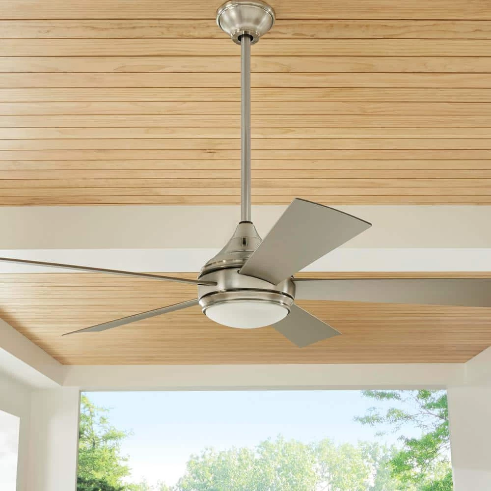 Hanlon 52 in. Integrated LED Indoor/Outdoor Stainless Steel Ceiling Fan with Light Kit and Wall Control by Home Decorators Collection 4 Hanlon 52 in. Integrated LED Indoor/Outdoor Stainless Steel Ceiling Fan with Light Kit and Wall Control by Home Decorators Collection - Image 2