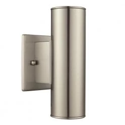Riga 2-Light Stainless Steel LED Outdoor Wall Sconce by Home Decorators Collection