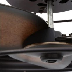 Bentley II 18 in. Indoor/Outdoor Tarnished Bronze Oscillating Ceiling Fan with Wall Control by Home Decorators Collection -Outlet Home Decorators Collection Store tarnished bronze home decorators collection ceiling fans without lights al14 tb 4f 1000