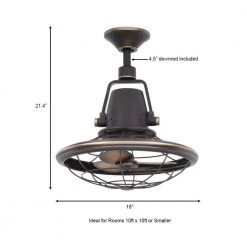 Bentley II 18 in. Indoor/Outdoor Tarnished Bronze Oscillating Ceiling Fan with Wall Control by Home Decorators Collection -Outlet Home Decorators Collection Store tarnished bronze home decorators collection ceiling fans without lights al14 tb a0 1000