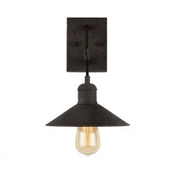 Halstead 10 in. 1-Light Vintage Bronze Wall Sconce with Metal Shade by Home Decorators Collection -Outlet Home Decorators Collection Store vintage bronze home decorators collection vanity lighting hd 1857 i 76 1000