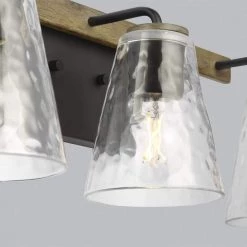 Westbrook 3-Light Weathered Oak Rustic Farmhouse Bathroom Vanity Light with Matte Black Accents by Home Decorators Collection -Outlet Home Decorators Collection Store weathered oak home decorators collection vanity lighting 4000203 795 40 1000