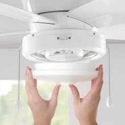 Arleigh 44 in. LED Outdoor White Ceiling Fan with Light by Home Decorators Collection -Outlet Home Decorators Collection Store white home decorators collection ceiling fans with lights am589h wh 1d 1000