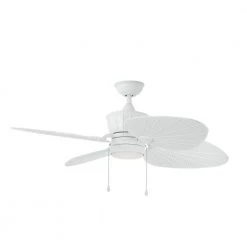 Pompeo 52 in. Integrated LED Indoor/Outdoor White Ceiling Fan with Light Kit by Home Decorators Collection