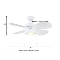 Padgette 36 in. LED White Ceiling Fan by Home Decorators Collection -Outlet Home Decorators Collection Store white home decorators collection ceiling fans with lights yg683ap wh a0 1000
