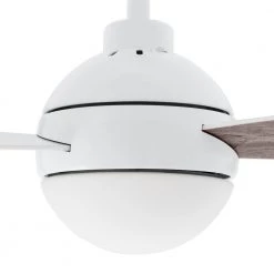 Alisio 44 in. LED White Ceiling Fan with Light and Remote Control by Home Decorators Collection -Outlet Home Decorators Collection Store white home decorators collection ceiling fans with lights yg768a wh 1d 1000