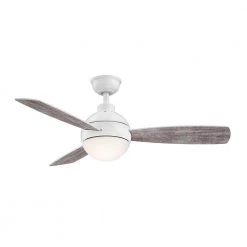 Alisio 44 in. LED White Ceiling Fan with Light and Remote Control by Home Decorators Collection -Outlet Home Decorators Collection Store white home decorators collection ceiling fans with lights yg768a wh c3 1000