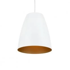 12 in. W 1-Light White Standard Pendant with White Metal Shade Antique Gold Inside by Home Decorators Collection -Outlet Home Decorators Collection Store white home decorators collection chandeliers kvm0901ax 01 4f 1000
