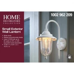 1-Light White Outdoor Wall Lantern Sconce by Home Decorators Collection -Outlet Home Decorators Collection Store white home decorators collection outdoor sconces 5140205 66 1000