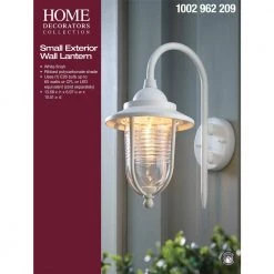 1-Light White Outdoor Wall Lantern Sconce by Home Decorators Collection -Outlet Home Decorators Collection Store white home decorators collection outdoor sconces 5140205 77 1000