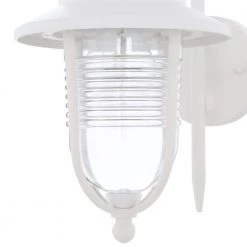 1-Light White Outdoor Wall Lantern Sconce by Home Decorators Collection -Outlet Home Decorators Collection Store white home decorators collection outdoor sconces 5140205 a0 1000