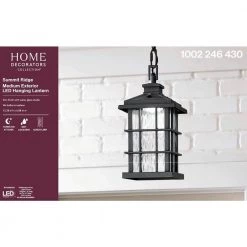 Summit Ridge Collection Zinc Outdoor Integrated LED Hanging Lantern by Home Decorators Collection -Outlet Home Decorators Collection Store zinc home decorators collection outdoor pendant lights cqh1701l 44 1000