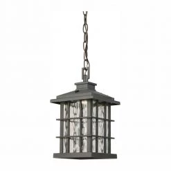 Summit Ridge Collection Zinc Outdoor Integrated LED Hanging Lantern by Home Decorators Collection