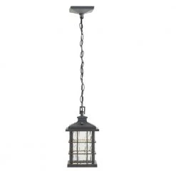Summit Ridge Collection Zinc Outdoor Integrated LED Hanging Lantern by Home Decorators Collection -Outlet Home Decorators Collection Store zinc home decorators collection outdoor pendant lights cqh1701l 77 1000