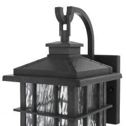 Summit Ridge Collection Zinc Outdoor Integrated LED Dusk-to-Dawn Wall Lantern Sconce by Home Decorators Collection -Outlet Home Decorators Collection Store zinc home decorators collection outdoor sconces cqh1691l 5 40 1000
