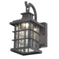 Summit Ridge Collection Zinc Motion Sensor Outdoor Integrated LED Wall Lantern Sconce by Home Decorators Collection -Outlet Home Decorators Collection Store zinc home decorators collection outdoor sconces cqh1691ls 2 40 1000