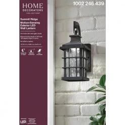 Summit Ridge Collection Zinc Motion Sensor Outdoor Integrated LED Wall Lantern Sconce by Home Decorators Collection -Outlet Home Decorators Collection Store zinc home decorators collection outdoor sconces cqh1691ls 2 4f 1000